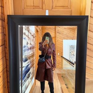 SHEIN Holiday Outfit Burgundy leather suit